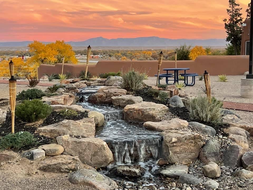 Waterfall feature on the Serenity Mesa site